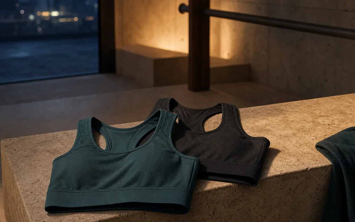 Brassières de sport noir et bleu nuit