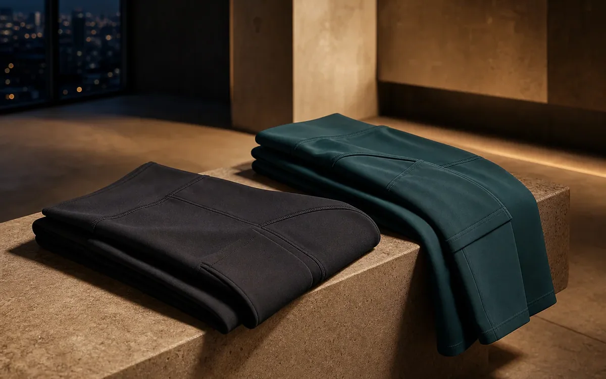 Leggings de sport techniques noir et bleu nuit