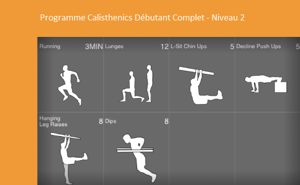 Programme-Calisthenics - Débutant Niveau 2