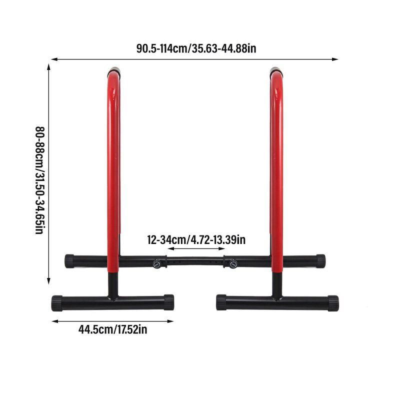 Barres Parallèles Ajustables B6738 dimensions réglages | WO-Calisthenics