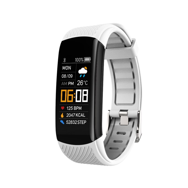 Bracelet Connecté Étanche B6853 Blanc | WO-Calisthenics