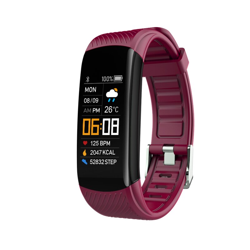 Bracelet Connecté Étanche B6853 Rouge Vin | WO-Calisthenics