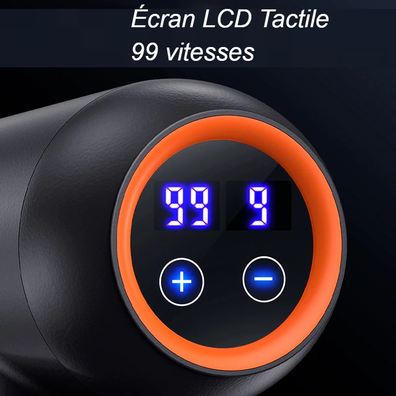 Pistolet De Massage Pour Tendinite P8353 Écran tactile LCD + 99 vitesses | WO-Calisthenics
