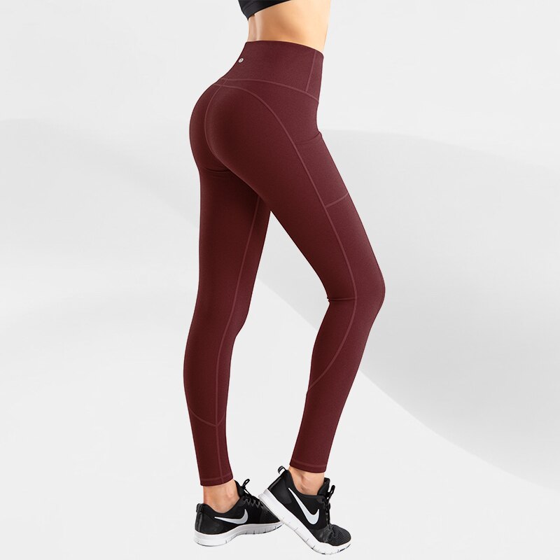 Legging Sport Femme Avec Poche Téléphone L13370 Rouge 2 | WO-Calisthenics