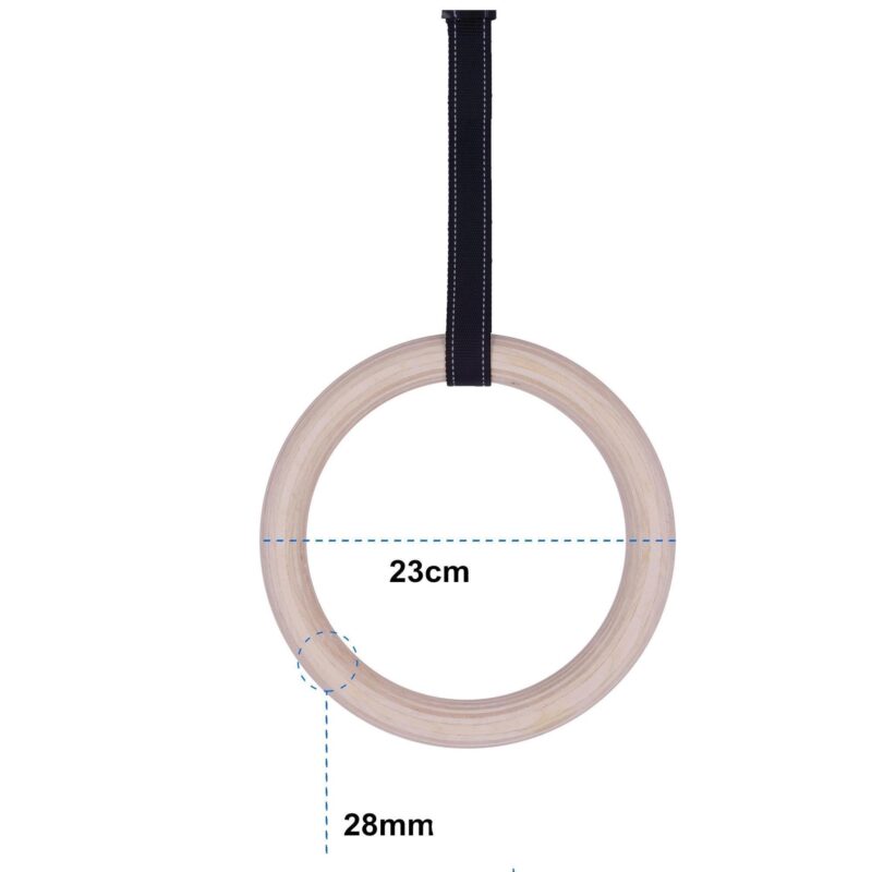 Anneaux Gymnastique Bois G3980 28 mm - Dimensions | WO-Calisthenics