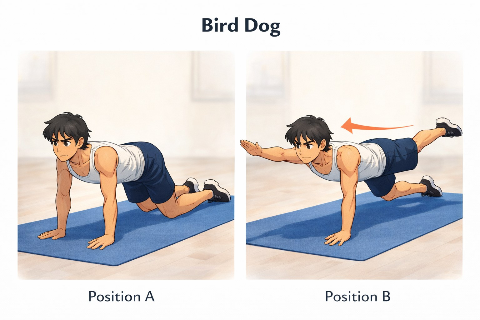 exercices dos sans matériel 6 | WO-Calisthenics Exercice Dos Bird Dog - Kaï 2 -- WO-Calisthenics
