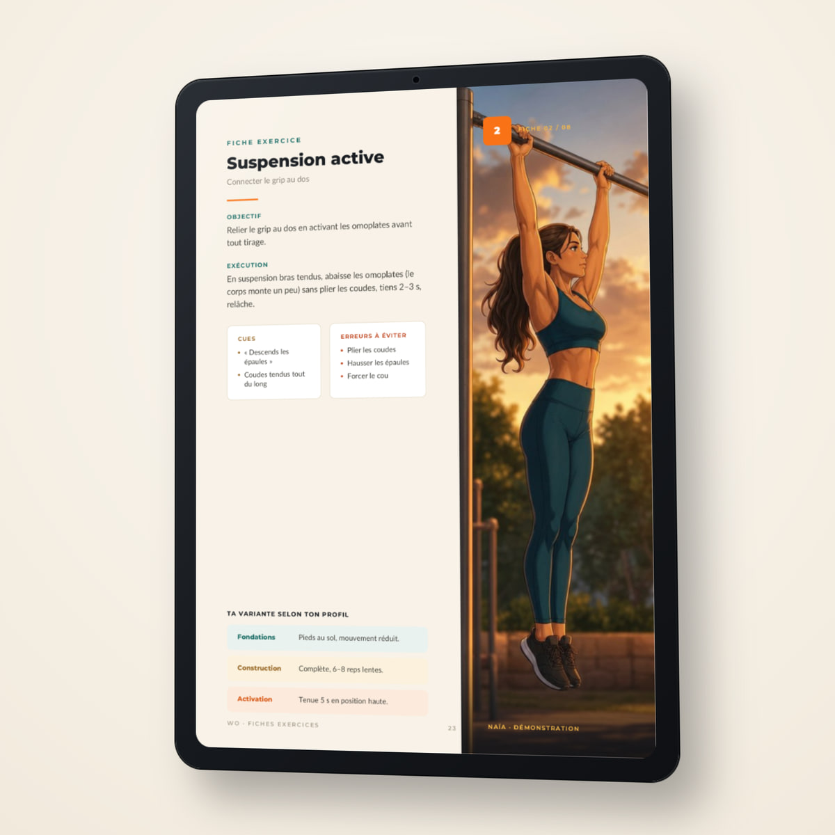 programme première traction 2 | WO-Calisthenics Programme-Premiere-Traction-Mockup-Fiche-Exercice-WO-Calisthenics