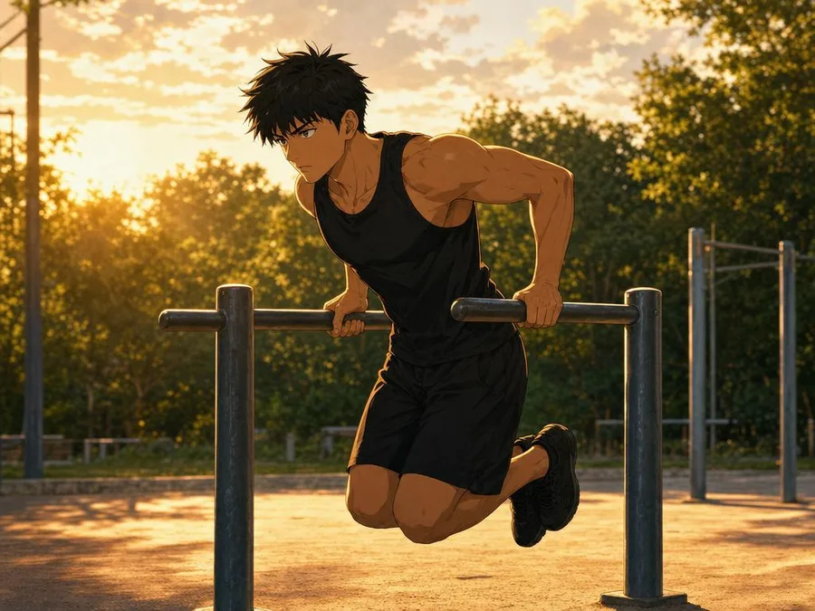 | WO-Calisthenics Dips aux barres parallèles : coudes fléchis vers l arrière, épaules au-dessus des coudes — WO-Calisthenics