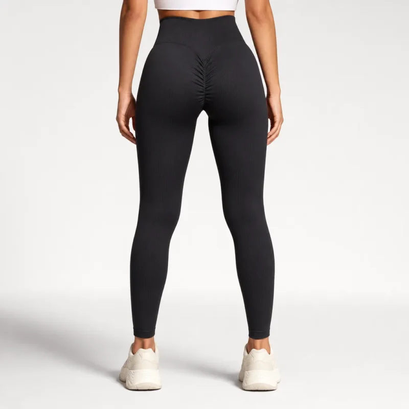 Legging Sport Femme Bleu 7 | WO-Calisthenics Legging Sport Femme Noir WSL191205 - Vue arrière | WO-Calisthenics