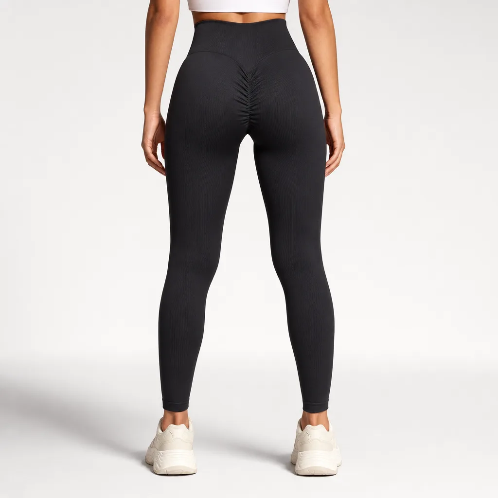 Legging Sport Femme Bleu 4 | WO-Calisthenics Legging Sport Femme Noir WSL191205 - Vue arrière | WO-Calisthenics