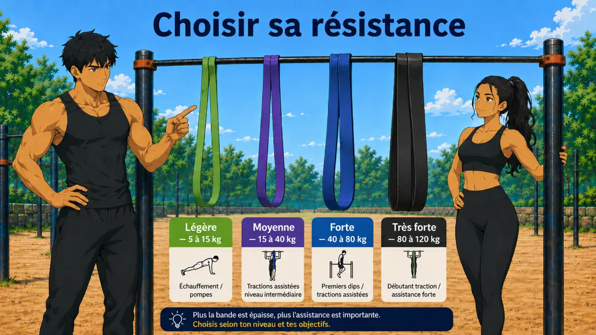 exercices avec élastique 2 | WO-Calisthenics Guide pour choisir la résistance d'un élastique de musculation selon ton niveau