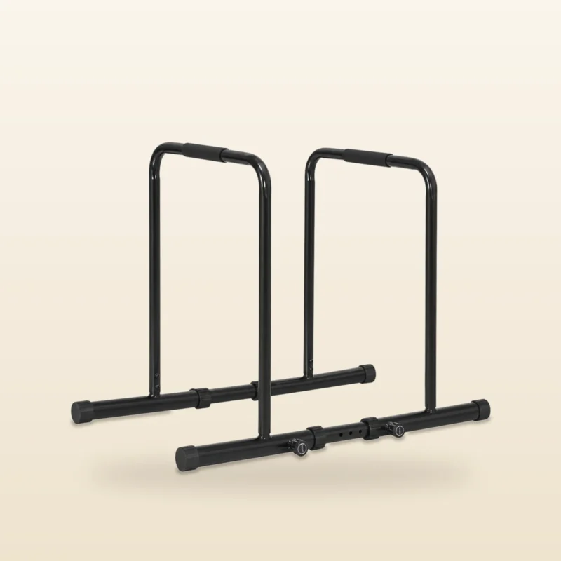 Dips barres parallèles réglables DipsDeep — vue trois quarts studio — WO-Calisthenics