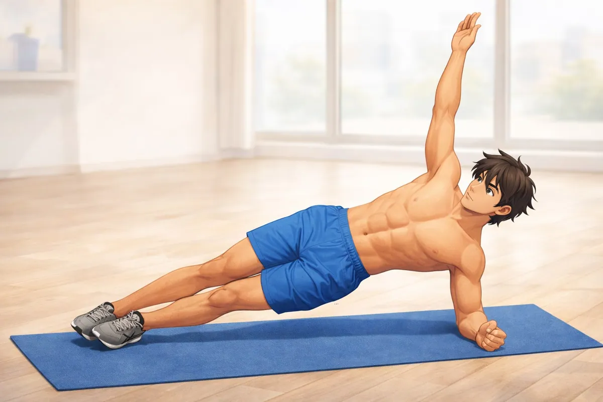 exercices dos sans matériel 10 | WO-Calisthenics Kaï en planche latérale, gainage des obliques