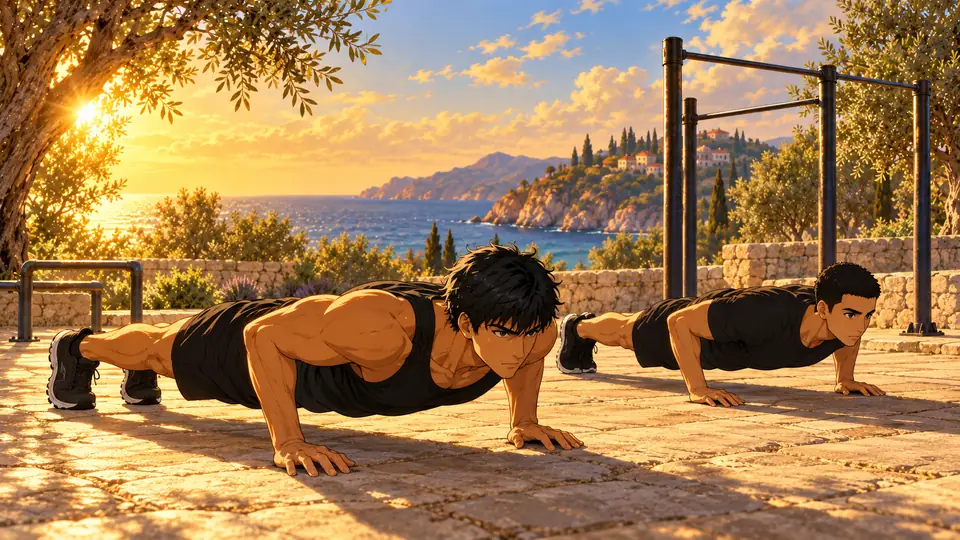 commencer le street workout 2 | WO-Calisthenics Kaï montre la pompe de base à Sami