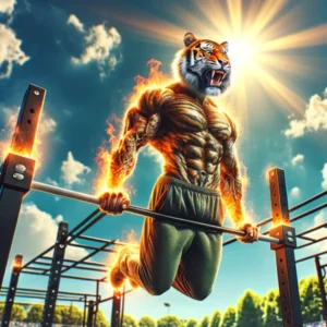 muscle up 6 | WO-Calisthenics Tiger au-dessus de la barre, au départ d'un muscle-up négatif